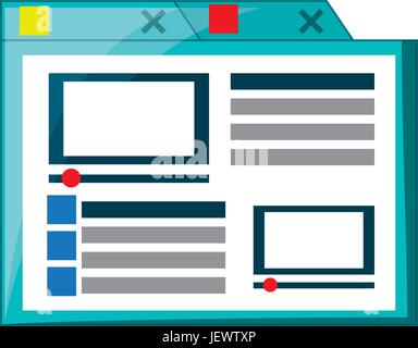 isolierte einfache Browser-Fenster Stock Vektor