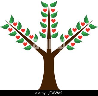 Baum mit Herz Stock Vektor