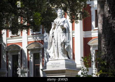 Statue der Königin Victoria vor den Houses of Parliament, Cape Town, Südafrika Stockfoto