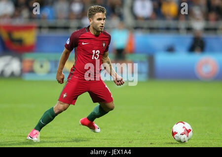 20. Juni 2017, Stadion Miejski, Gdynii, Polen; UEFA European U21 Fußball Meisterschaften. Portugal gegen Spanien;  Kevin Rodrigues (POR) Stockfoto