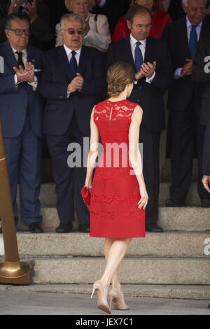 Madrid, Spanien. 28. Juni 2017. Königin Letizia von Spanien besuchten das Gedenken an den 40. Jahrestag der Wahlen vom 15. Juni 1977 im Palacio de Las Cortes am 28. Juni 2017 in Madrid Credit: Jack Abuin/ZUMA Draht/Alamy Live News Stockfoto