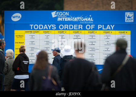 Eastbourne, Großbritannien. 28. Juni 2017. Ambiente beim Tennisturnier 2017 Aegon International WTA Premier © Jimmie48 Fotografie/Alamy Live News Stockfoto