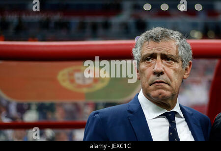 Kazan, Russland. 28. Juni 2017. PORTUGAL VS CHILE - der Trainer von Portugal Fernando SANTOS während eines Spiels zwischen Portugal und Chile gültig für das Halbfinale des Confederations Cup 2017, statt an diesem Mittwoch (28), Arena Stadium Kazan in Kazan, Russland. (Foto: Rodolfo Buhrer/La Imagem/Fotoarena) Credit: Foto Arena LTDA/Alamy Live-Nachrichten Stockfoto