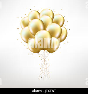Goldene Luftballons Stockfoto