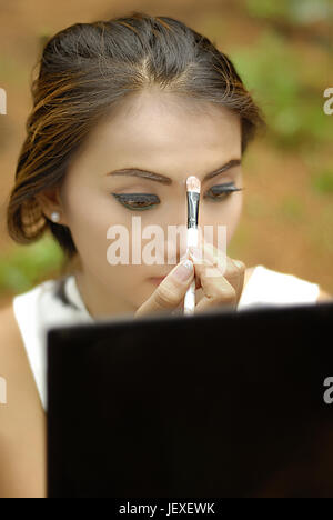 Ihr Gesicht Stockfoto