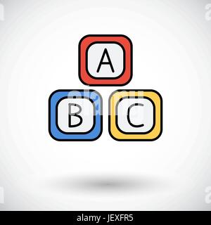 Blöcke-Symbol. Flache Vektor zugehörige Symbol für Web und mobile Anwendungen. Es kann als - Logo, Symbol, Piktogramm, Infografik-Element verwendet werden. Vektor-Illustra Stock Vektor