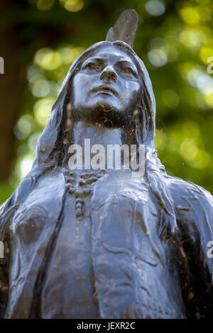 Pocahontas-Statue, Gravesend, Kent Stockfoto