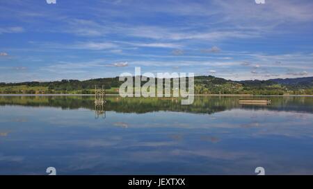 Ruhige Szene am See Pfaffikon Stockfoto