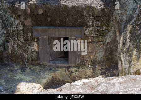 Besuch in Beit She'arim Nationalpark, Israel Stockfoto