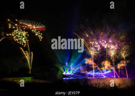 LEEDS CASTLE JÄHRLICHE FEUERWERK (A MUST SEE EVENT) Stockfoto