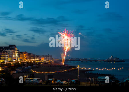 Feuerwerk, Eastbourne 1812 Konzert, East Sussex, Großbritannien Stockfoto