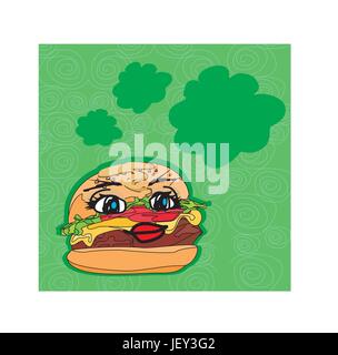 Lächeln Essen Stock Vektor