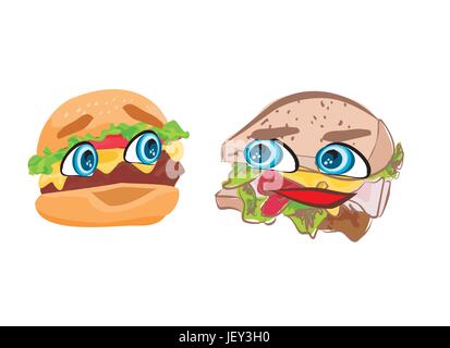 Lächeln Essen Stock Vektor