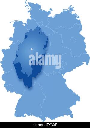 Stadt, Stadt, politische, Europa, Deutschland, Bundesrepublik Deutschland, Hessen, Bereich, Stock Vektor