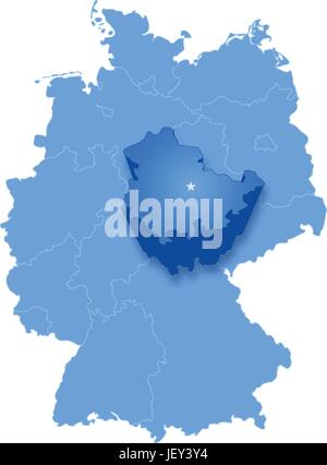 Stadt, Stadt, politische, Europa, Deutschland, Bundesrepublik Deutschland, Thüringen, Stock Vektor