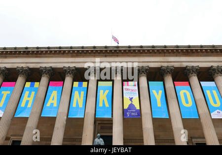 Danke Armed Services Woche anmelden St Georges Hall, Kalk-Street,Liverpool.UK Stockfoto