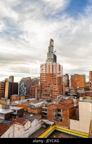 Porträt auf der BD Bacata Gebäude in Bogota, Kolumbien. Stockfoto