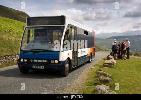 UK, Cumbria, Honister Pass, 77a ländliche Haltestelle von Keswick Hügel Jugendherberge-Youth Hostel Stockfoto