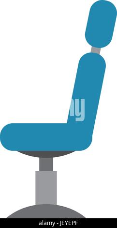 isolierte Barbershop Stuhl-Ikone Stock Vektor