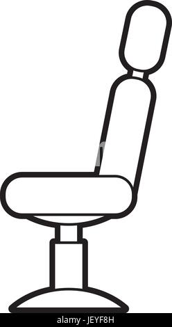 isolierte Barbershop Stuhl-Ikone Stock Vektor