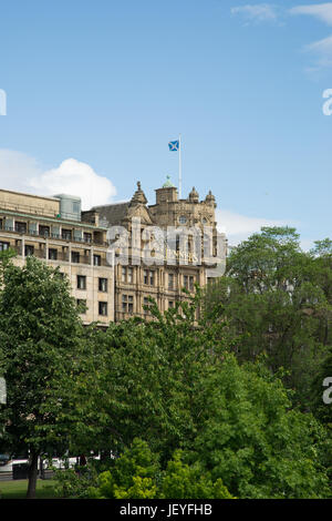 Jenners Kaufhaus von Princes Street Gardens, Edinburgh, Schottland Stockfoto