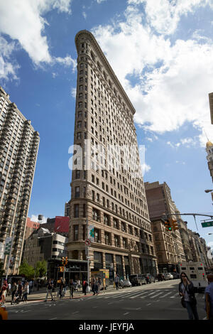 Flatiron Gebäude Bezirk New York City USA Stockfoto