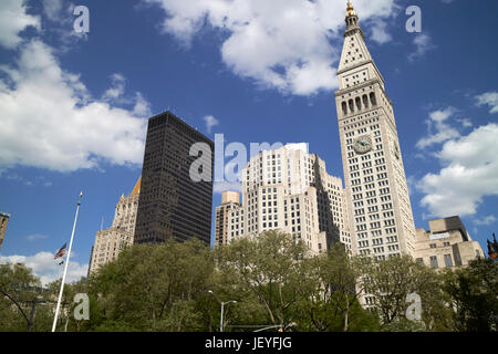 Wolkenkratzer rund um Madison Square park New York City USA Stockfoto