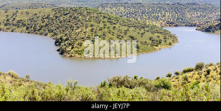 Provinz Cáceres, Extremadura, Spanien.  Jose Maria de Oriol-Alcantara II Reservoir. Stockfoto