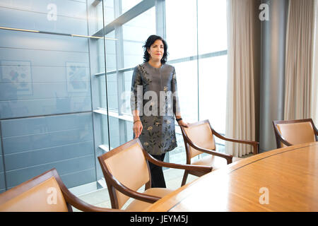 Tina Fordham, Managing Director und Chief Global Political Analyst bei Citi, Citi Group Büros Canary Wharf Foto: JEFF GILBERT 09.06.2017 Stockfoto