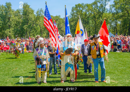 Erste Nationen Canada Day Pow Wow, Prinzen-Insel, Calagary, Alberta, Kanada Stockfoto