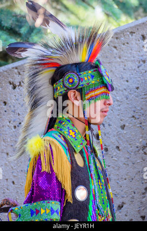 Erste Nationen Canada Day Pow Wow, Prinzen-Insel, Calagary, Alberta, Kanada Stockfoto