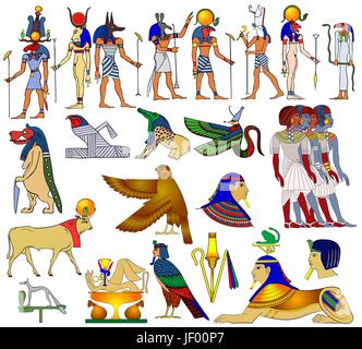 Vektor-Elemente des alten Ägypten Stock Vektor