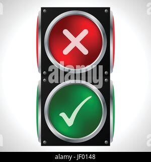 Verkehr, Transport, grün, Haltestelle, Haltestellen, Abbruch, Go, Licht, rot, Zeichen, Stock Vektor