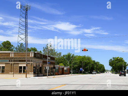 Kreuzung in Moundridge, Kansas Stockfoto