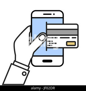 Mobile Payment Konzept Stockfoto