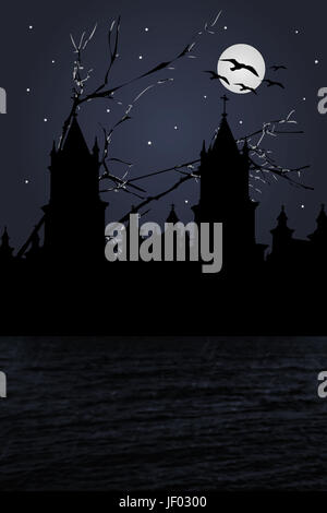 Schwarze szene Abbildung Stockfoto