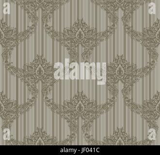 Ornament, Muster, nahtlose, gestreift, Blumen, Textur, Design, Blatt, Kunst, Stock Vektor