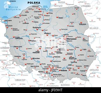 Grenze, Polen, Karte, Synopse, Grenzen, Atlas, Weltkarte, Landkarte ...