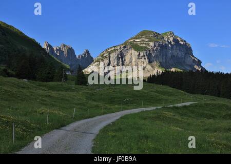 Morgen Sommer in den Bergen von Appenzell Stockfoto