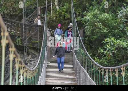 Pailon del Diablo Banos Ecuador Stockfoto