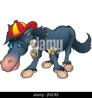 Pferd, Tier, Illustration, Bauernhof, Cartoon, Vektor, lachen, lachen, lachen, Stock Vektor