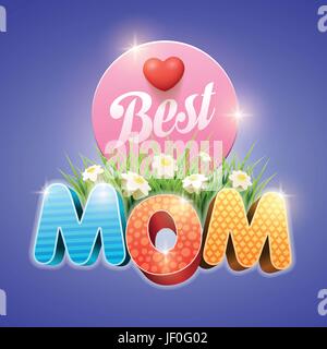 Gruß, Mutter, Mutter, Ma, Mama, Tag, während des Tages, Karte, am besten, Geburtstag, Stock Vektor