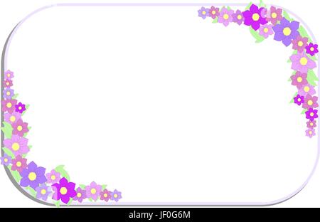 Ecke Rahmen aus Lavendelblüten. Grenze von Blumen, isoliert Stock Vektor