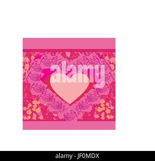 Papier-Herz-Valentinstag-Karte Stock Vektor