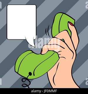 Gespräch, Telefon, Handy, reden, sprechen, spricht, gesprochene, sprechen, reden, Stock Vektor