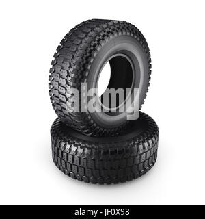 3D-Rendering LKW-Reifen Stockfoto