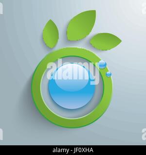 blau, Glas, Kelch, Becher, Tasse, Ring, Eco, Umgebung, Umwelt, Modern, Stock Vektor