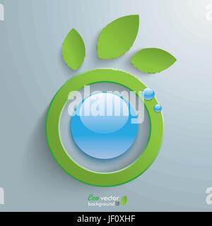 blau, Glas, Kelch, Becher, Tasse, Ring, Eco, Umgebung, Umwelt, Modern, Stock Vektor