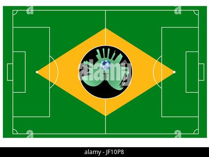 Sport, Sport, Feld, Brasilien, Fußball, Fußball, Hintergrund, Hintergrund, Jesus, Stock Vektor