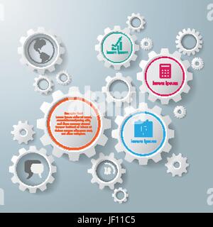 Objekt, Diagramm, Zusammensetzung, Raum, Rad, Modern, moderne, Industrie, Räder, Stock Vektor